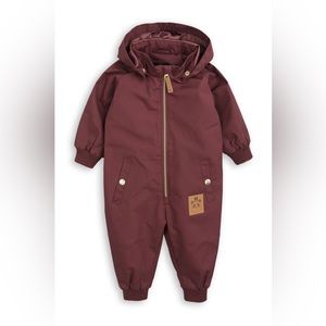 Mini Rodini Pico Overalls in Burgundy Size 2-3